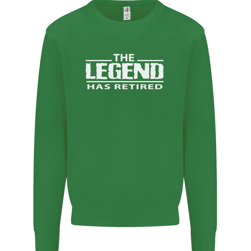 The Legend has Retired Retirement Funny Mens Sweatshirt Jumper Irish Green
