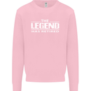 The Legend has Retired Retirement Funny Mens Sweatshirt Jumper Light Pink