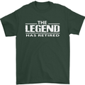 The Legend has Retired Retirement Funny Mens T-Shirt Cotton Gildan Forest Green