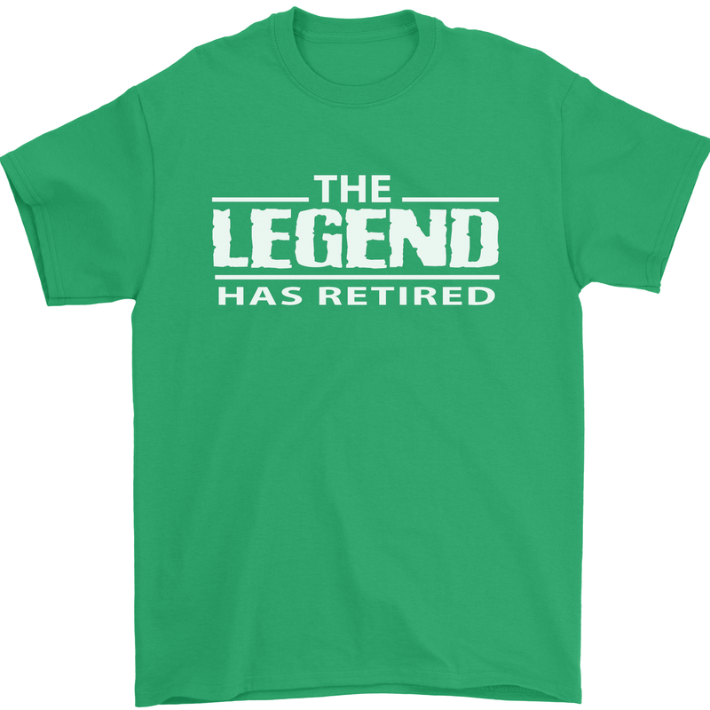The Legend has Retired Retirement Funny Mens T-Shirt Cotton Gildan Irish Green