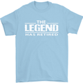 The Legend has Retired Retirement Funny Mens T-Shirt Cotton Gildan Light Blue