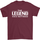 The Legend has Retired Retirement Funny Mens T-Shirt Cotton Gildan Maroon
