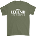 The Legend has Retired Retirement Funny Mens T-Shirt Cotton Gildan Military Green