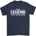 The Legend has Retired Retirement Funny Mens T-Shirt Cotton Gildan Navy Blue