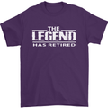 The Legend has Retired Retirement Funny Mens T-Shirt Cotton Gildan Purple
