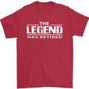 The Legend has Retired Retirement Funny Mens T-Shirt Cotton Gildan Red