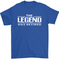The Legend has Retired Retirement Funny Mens T-Shirt Cotton Gildan Royal Blue