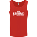 The Legend has Retired Retirement Funny Mens Vest Tank Top Red