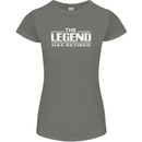The Legend has Retired Retirement Funny Womens Petite Cut T-Shirt Charcoal