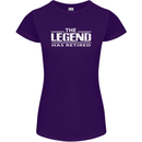 The Legend has Retired Retirement Funny Womens Petite Cut T-Shirt Purple