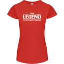 The Legend has Retired Retirement Funny Womens Petite Cut T-Shirt Red