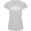 The Legend has Retired Retirement Funny Womens Petite Cut T-Shirt Sports Grey