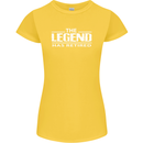 The Legend has Retired Retirement Funny Womens Petite Cut T-Shirt Yellow