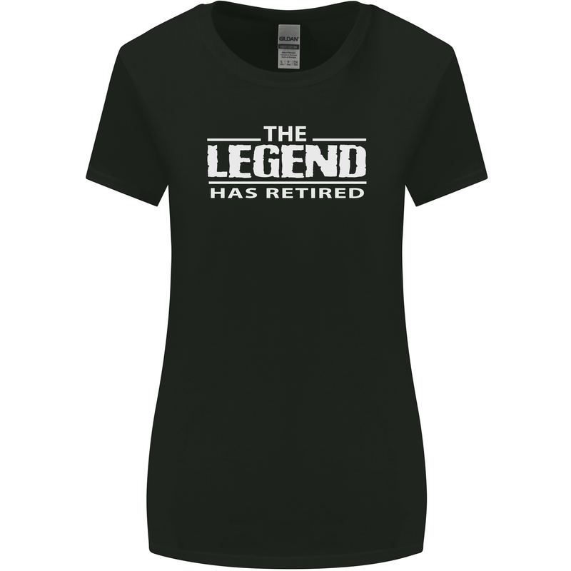 The Legend has Retired Retirement Funny Womens Wider Cut T-Shirt Black