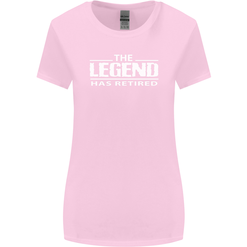 The Legend has Retired Retirement Funny Womens Wider Cut T-Shirt Light Pink