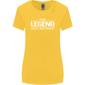 The Legend has Retired Retirement Funny Womens Wider Cut T-Shirt Yellow