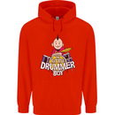 The Little Drummer Boy Funny Drumming Drum Mens 80% Cotton Hoodie Bright Red