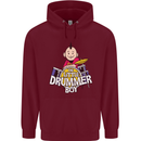 The Little Drummer Boy Funny Drumming Drum Mens 80% Cotton Hoodie Maroon