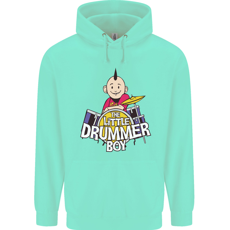 The Little Drummer Boy Funny Drumming Drum Mens 80% Cotton Hoodie Peppermint