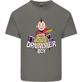 The Little Drummer Boy Funny Drumming Drum Mens Cotton T-Shirt Tee Top Charcoal