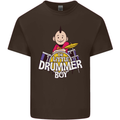 The Little Drummer Boy Funny Drumming Drum Mens Cotton T-Shirt Tee Top Dark Chocolate