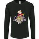 The Little Drummer Boy Funny Drumming Drum Mens Long Sleeve T-Shirt Black