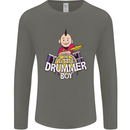 The Little Drummer Boy Funny Drumming Drum Mens Long Sleeve T-Shirt Charcoal