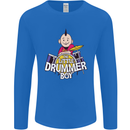 The Little Drummer Boy Funny Drumming Drum Mens Long Sleeve T-Shirt Royal Blue