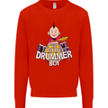 The Little Drummer Boy Funny Drumming Drum Mens Sweatshirt Jumper Bright Red