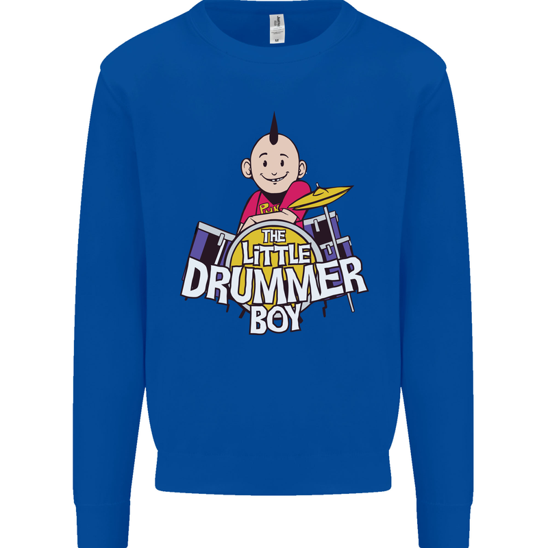 The Little Drummer Boy Funny Drumming Drum Mens Sweatshirt Jumper Royal Blue