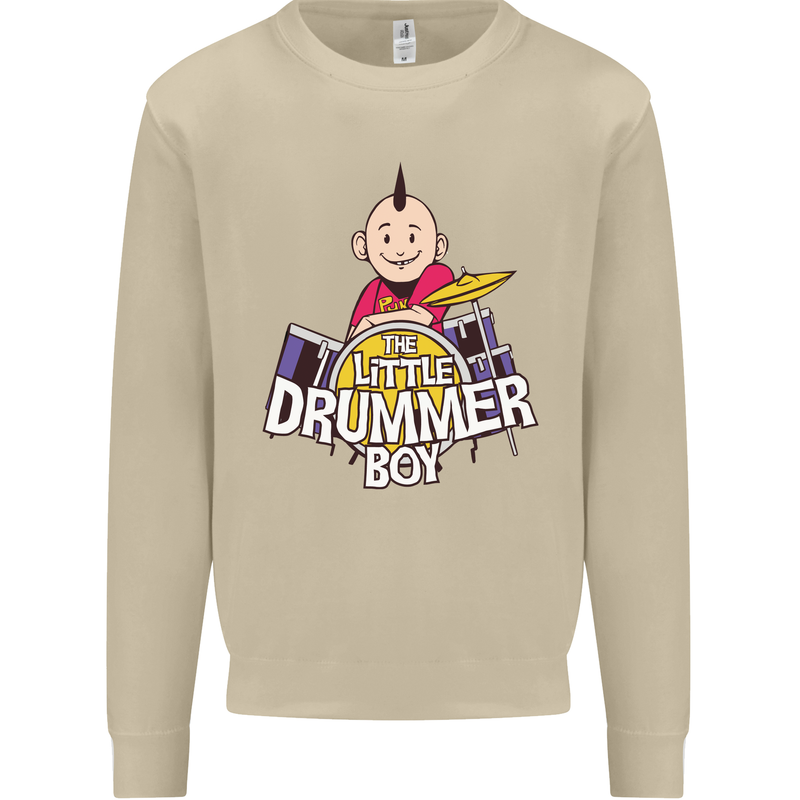 The Little Drummer Boy Funny Drumming Drum Mens Sweatshirt Jumper Sand