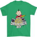 The Little Drummer Boy Funny Drumming Drum Mens T-Shirt Cotton Gildan Irish Green