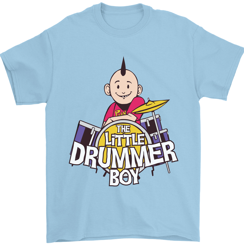 The Little Drummer Boy Funny Drumming Drum Mens T-Shirt Cotton Gildan Light Blue
