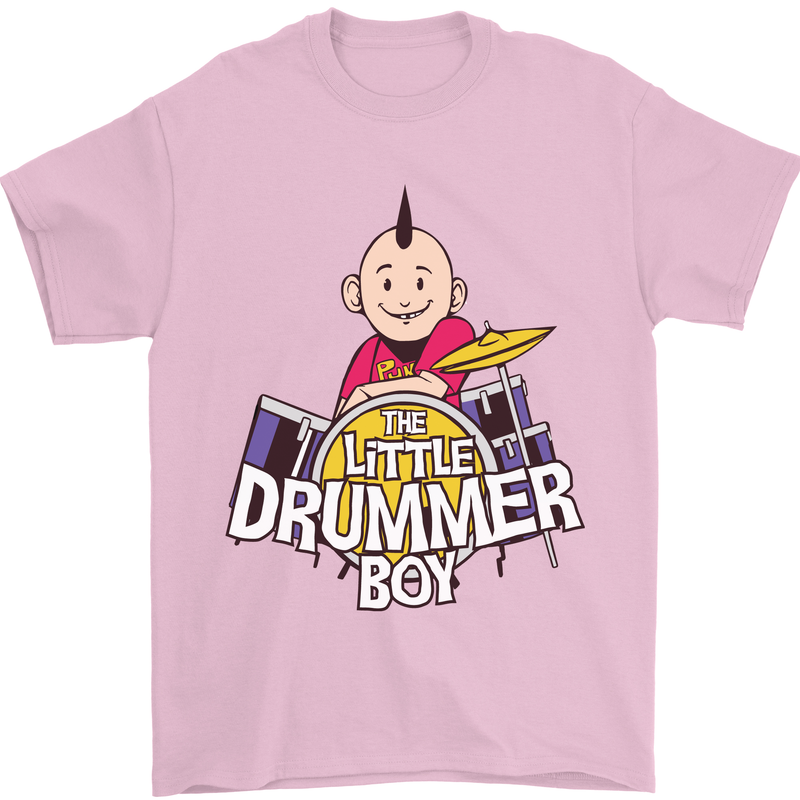 The Little Drummer Boy Funny Drumming Drum Mens T-Shirt Cotton Gildan Light Pink