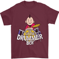 The Little Drummer Boy Funny Drumming Drum Mens T-Shirt Cotton Gildan Maroon