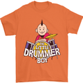 The Little Drummer Boy Funny Drumming Drum Mens T-Shirt Cotton Gildan Orange