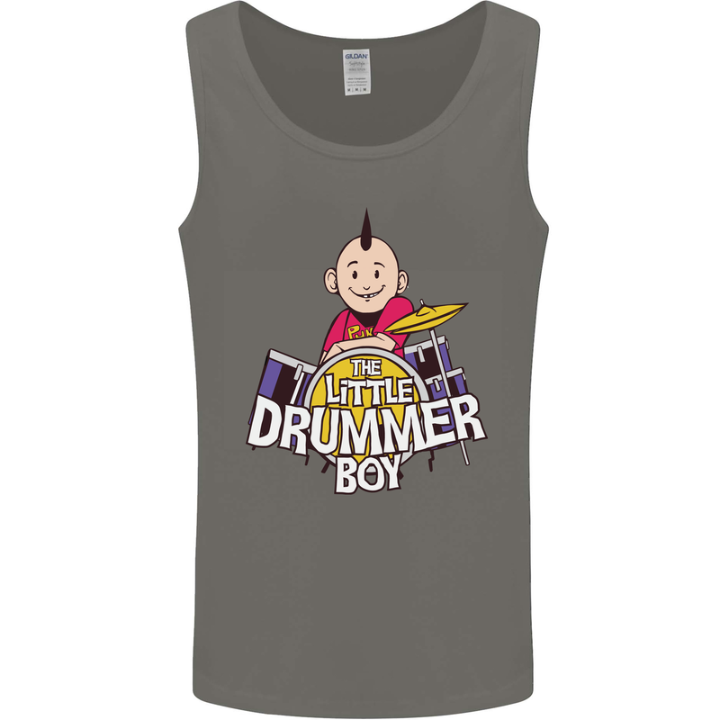 The Little Drummer Boy Funny Drumming Drum Mens Vest Tank Top Charcoal