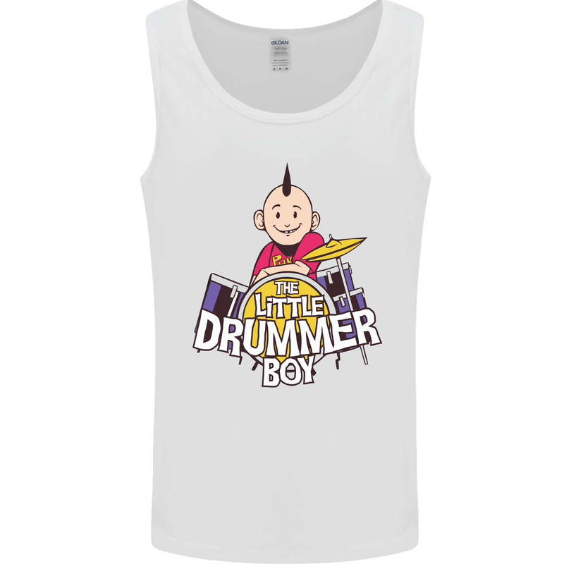 The Little Drummer Boy Funny Drumming Drum Mens Vest Tank Top White