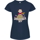 The Little Drummer Boy Funny Drumming Drum Womens Petite Cut T-Shirt Navy Blue