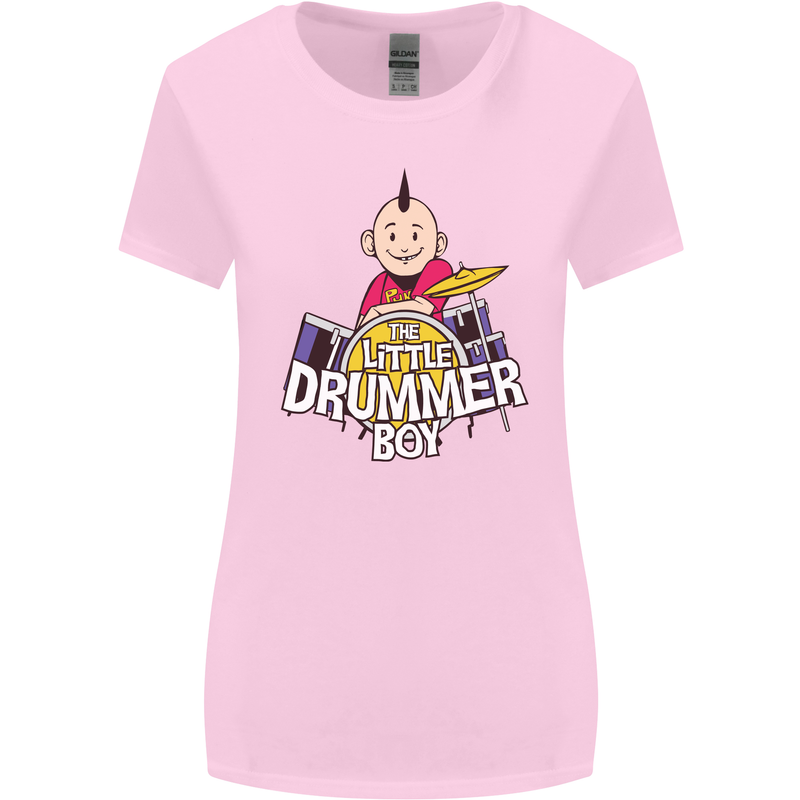The Little Drummer Boy Funny Drumming Drum Womens Wider Cut T-Shirt Light Pink