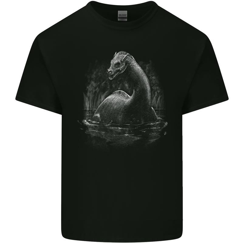 The Lockness Monster Mens Cotton T-Shirt Tee Top Black