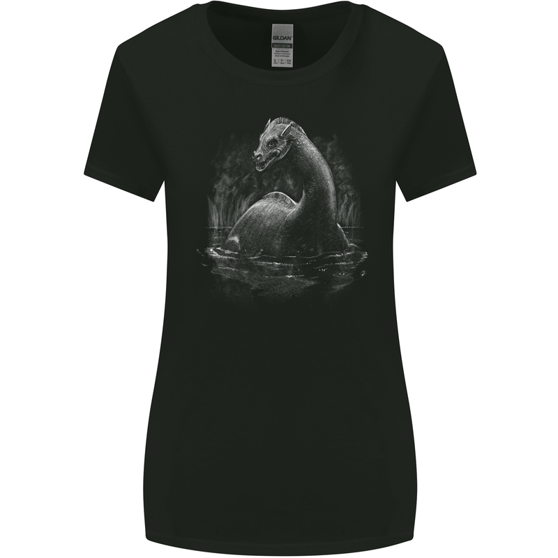 The Lockness Monster Womens Wider Cut T-Shirt Black