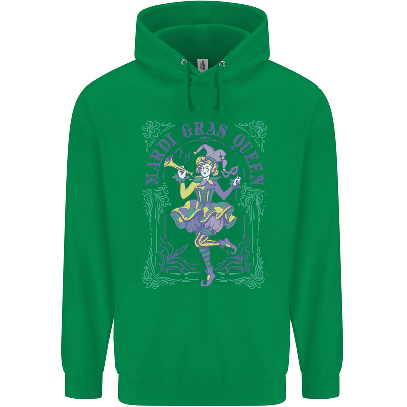 The Mardi Gras Queen Childrens Kids Hoodie Irish Green