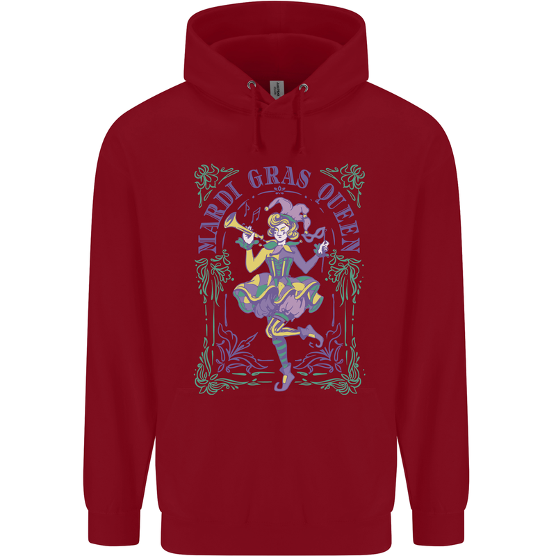 The Mardi Gras Queen Childrens Kids Hoodie Red