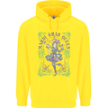 The Mardi Gras Queen Childrens Kids Hoodie Yellow