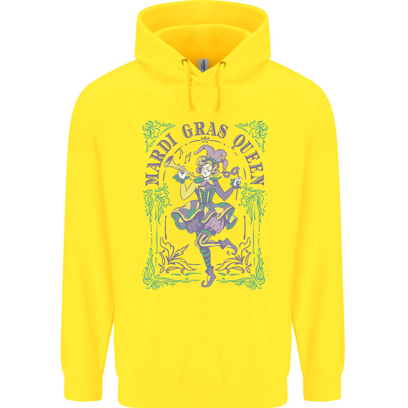 The Mardi Gras Queen Childrens Kids Hoodie Yellow