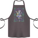 The Mardi Gras Queen Cotton Apron 100% Organic Dark Grey