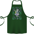 The Mardi Gras Queen Cotton Apron 100% Organic Forest Green