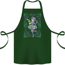 The Mardi Gras Queen Cotton Apron 100% Organic Forest Green