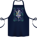 The Mardi Gras Queen Cotton Apron 100% Organic Navy Blue